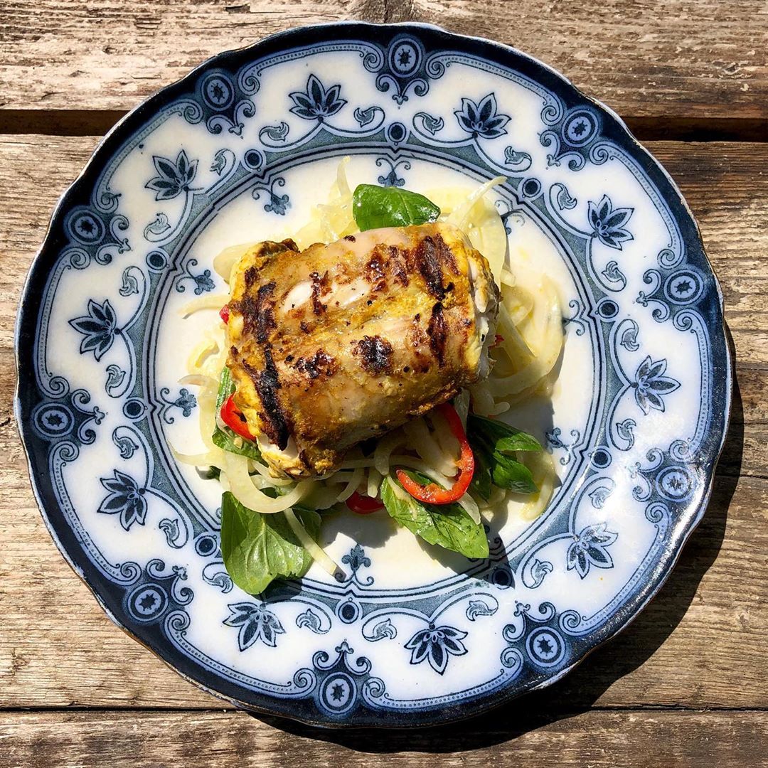 Brand new on the menu this evening at Chapel Row. Curry-spiced, char-grilled monkfish on the bone with fennel, basil, coriander, chilli and lime salad. The exotic flavours of summer on one plate. #corkagebath #bath